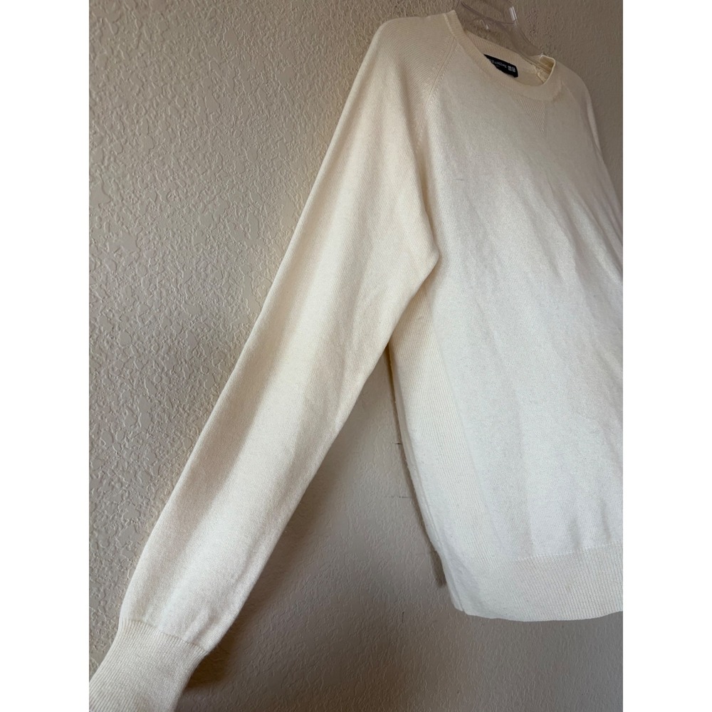Uniqlo Ines de la Fressange Cashmere Sweater Cream Mens M 351-401965 - Picture 2 of 8
